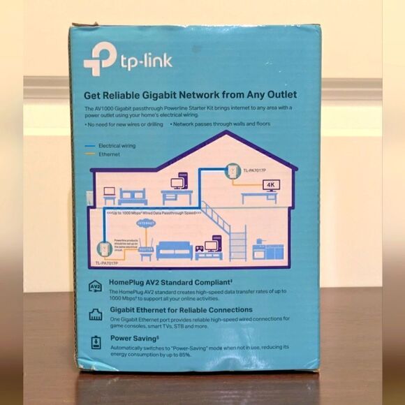 NWOT TP-Link AV1000 Passthrough Powerline Starter Kit - Picture 3 of 7
